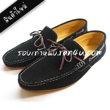 B602 Boatshoes มีเชื่อกสีดำ